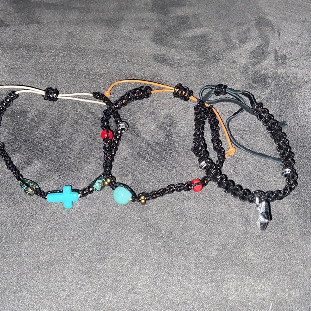3 adjustable bracelets - handmade